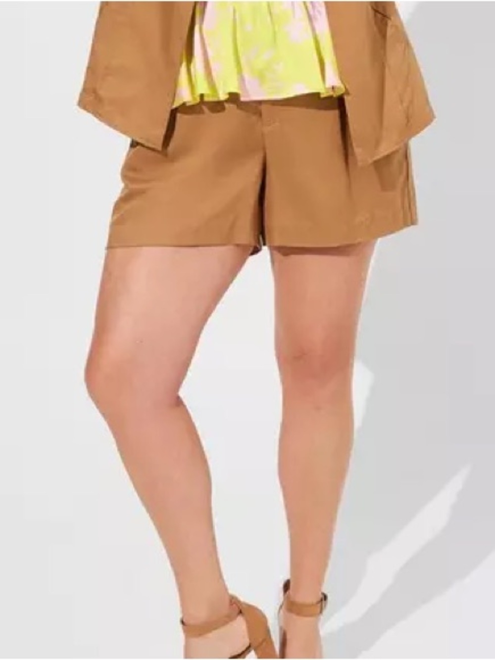torrid Brown Elastic-Waist Shorts